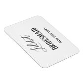 バジェットブリデスメイドブライダルパーティギフト白黒 マグネット (右側)