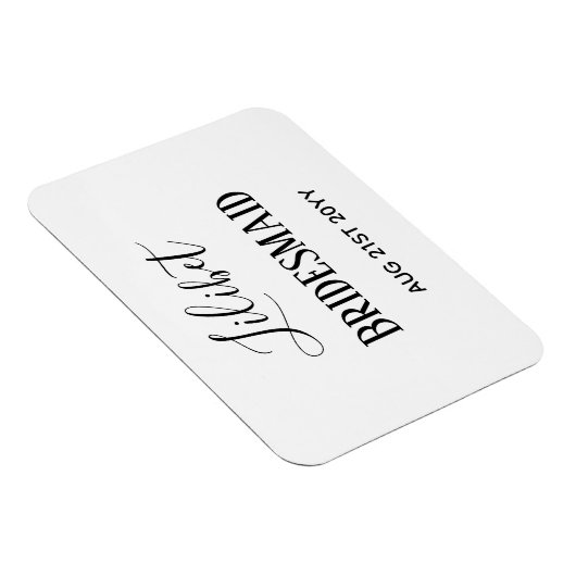 バジェットブリデスメイドブライダルパーティギフト白黒 マグネット (右側)