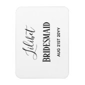 バジェットブリデスメイドブライダルパーティギフト白黒 マグネット (縦)