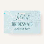 バジェットブリーズメイドブライダルパーティギフトウミガメ バッジ (正面)