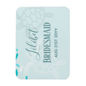 バジェットブリーズメイドブライダルパーティギフトウミガメ マグネット (縦)