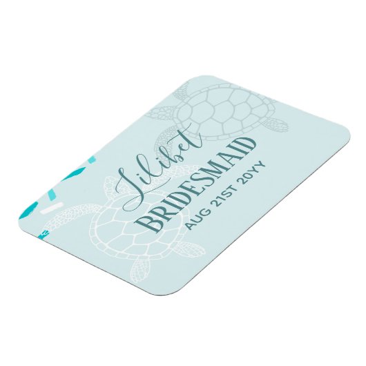 バジェットブリーズメイドブライダルパーティギフトウミガメ マグネット (左側)