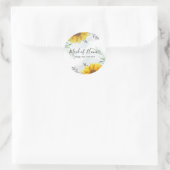 バジェットブリーズメイドブライダルパーティギフトサンフラワー ラウンドシール (バッグ)