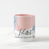 バジェットブリーズメイドブライダルパーティギフトピンクブルー マグカップ (中央)