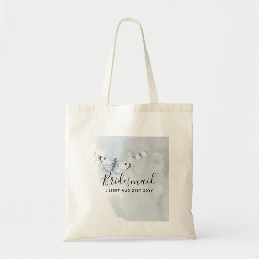 バジェットブリーズメイドブライダルパーティギフト蝶 トートバッグ (正面)