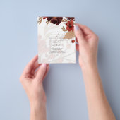 バジェットブルガンディオレンジ秋結婚フローラ チラシ (手)