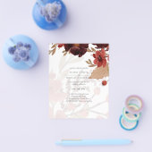 バジェットブルガンディオレンジ秋結婚フローラ チラシ (シングル)