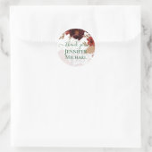 バジェットブルガンディオレンジ秋結婚フローラ ラウンドシール (バッグ)