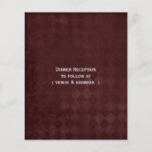 バジェットブルガンディスタグ結婚式招待状 (裏面)