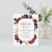 バジェットブルガンディネイビーブルーブライダルシャワーフローラ (スタンド正面)