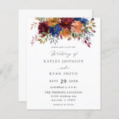 バジェットブルガンディネイヴィーオレンジ秋結婚フローラズ2 (正面/裏面)