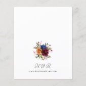 バジェットブルガンディネイヴィーオレンジ秋結婚フローラズ2 (裏面)