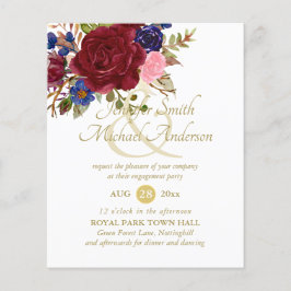 バジェットブルガンディブルーピンクローズ結婚ズ婚約