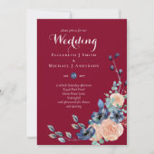 バジェットブルガンディブルーピーチ結婚フローラ (正面)