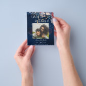 バジェットブルガンディブルー結婚フローラレ救ースのDATE チラシ (手)