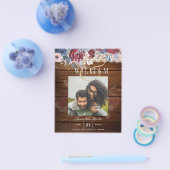 バジェットブルガンディブルー結婚フローラレ救ースのDATE チラシ (シングル)