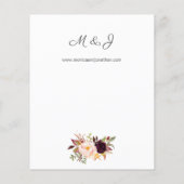 バジェットブルガンディマルサラピンク結婚フローラズフライヤー チラシ (裏面)