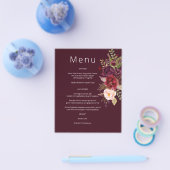 バジェットブルガンディマルサラ&ピンクフローラメニュー – Burg 1 チラシ (シングル)