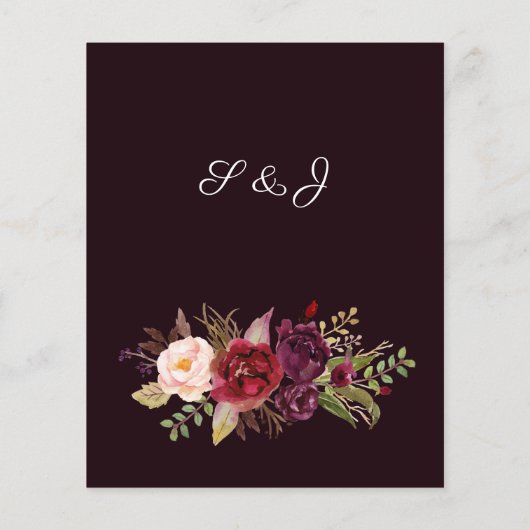 バジェットブルガンディマルサラ&ピンクフローラメニュー – Burg 2 (裏面)