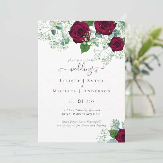 バジェットブルガンディレッドローゼジプソフィラ結婚ズ (スタンド正面)