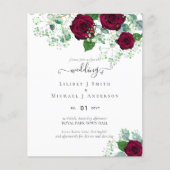 バジェットブルガンディレッドローゼジプソフィラ結婚ズ (正面)