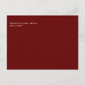 バジェットブルガンディレッドローゼジプソフィラ結婚ズ ポストカード (裏面)