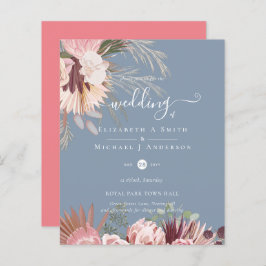 バジェットブルガンディワインパンパスグラス結婚トロピカル