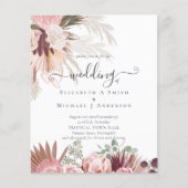 バジェットブルガンディワインパンパスグラス結婚トロピカル (正面)