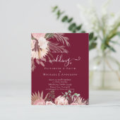 バジェットブルガンディワインパンパスグラス結婚トロピカル (スタンド正面)