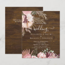 バジェットブルガンディワインパンパスグラス結婚トロピカル