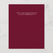 バジェットブルガンディワインパンパスグラス結婚トロピカル (裏面)