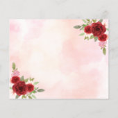 バジェットブルガンディーレッド金ゴールドフローラプリンセスQR RSVP (裏面)