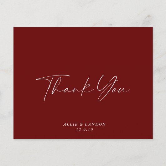 バジェットブルゴーニュサンキューカード チラシ (正面)