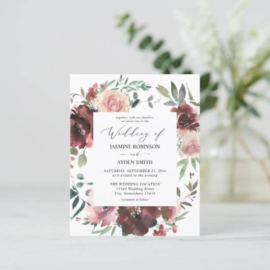 バジェットブルゴーニュダスティピンク結婚フローラ5 (スタンド正面)