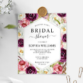 バジェットブルゴーニュフレームブライダルシャワー招待