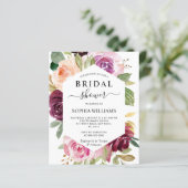 バジェットブルゴーニュフレームブライダルシャワー招待 (スタンド正面)