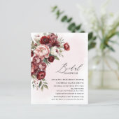 バジェットブルゴーニュフローラブライダルシャワー招待状 (スタンド正面)