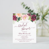 バジェットブルゴーニュフローラブライダルシャワー招待 (スタンド正面)