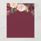 バジェットブルゴーニュフローラブライダルシャワー招待 (裏面)