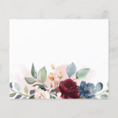 バジェットブルゴーニュフローラブライダルシャワー招待 (裏面)