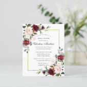 バジェットブルゴーニュフローラブライダルシャワー招待 (スタンド正面)