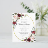 バジェットブルゴーニュフローラブライダルシャワー招待 (スタンド正面)