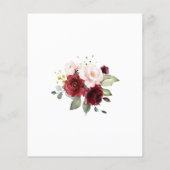 バジェットブルゴーニュフローラブライダルシャワー招待 (裏面)