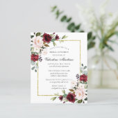 バジェットブルゴーニュフローラブライダルルンチョン招待状 (スタンド正面)