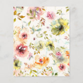 バジェットブルゴーニュフローラ素朴結婚式招待状 (裏面)