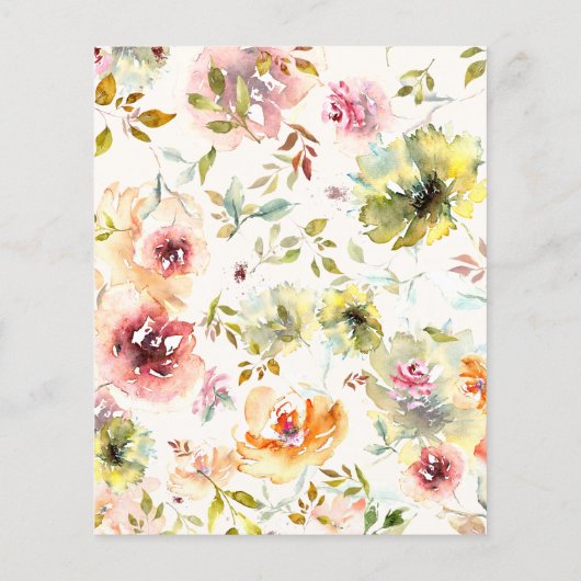 バジェットブルゴーニュフローラ素朴結婚式招待状 (裏面)