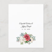 バジェットブルゴーニュフローラ結婚式招待状 (裏面)