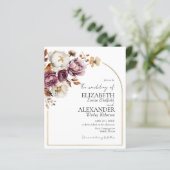 バジェットブルゴーニュフローラ | フォト結婚式招待状 (スタンド正面)