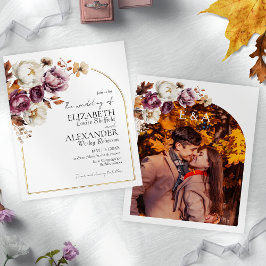 バジェットブルゴーニュフローラ | フォト結婚式招待状