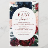 バジェットブルゴーニュ海軍ブルーフローラベビーシャワー (正面)